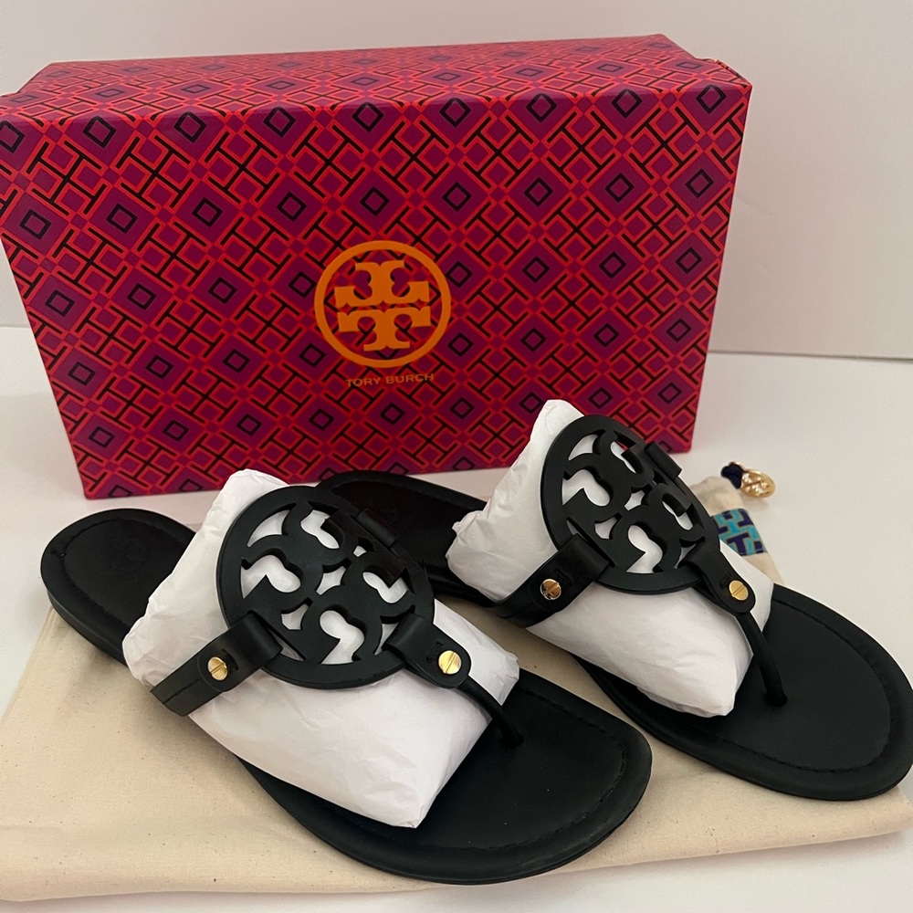 Tory Burch Black Leather Women's Sandals